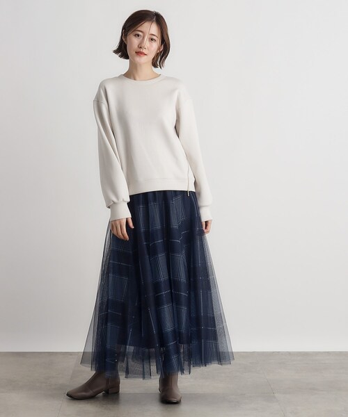 セール】無地アソートチェックチュールスカート（スカート）｜grove