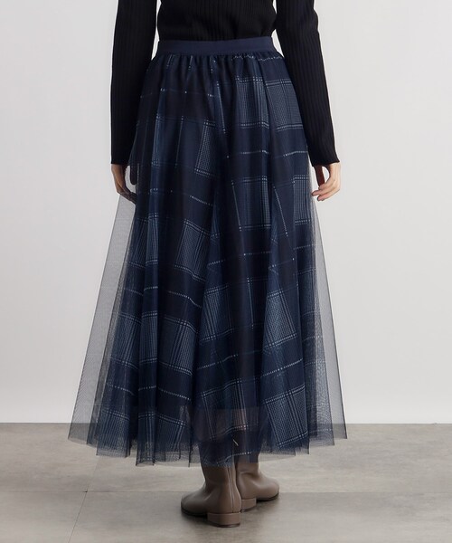 grove（グローブ）の「◆無地アソートチェックチュールスカート（スカート・レディース・ネイビー系1/ブラック/ダークブラウン系1・01/02/03/04/05）」の13枚目の写真