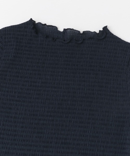 URBAN RESEARCH ROSSO WOMEN(アーバンリサーチ ロッソ)の「シアー楊柳ボートネックプルオーバー(Tシャツ/カットソー・レディース・ホワイト/グリーン/ネイビー・FREE)」の8枚目の写真