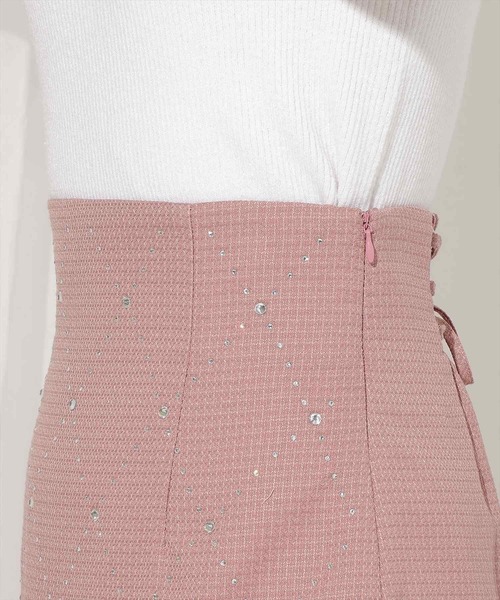 WILLSELECTION（ウィルセレクション）の「ラインストーンミニスカート（スカート・レディース・ブラック/ラベンダー/ピンク・FREE）」の6枚目の写真