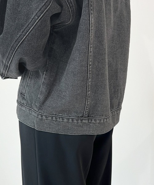 Futier land(フューティアランド)の「バルーン袖デニムジャケット(デニムジャケット・レディース・ブラック/ライトブルー・LARGE/MEDIUM)」の18枚目の写真