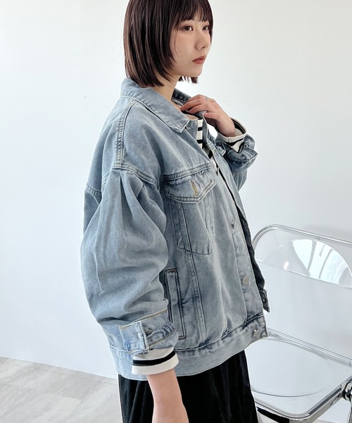 予約販売商品】 ラクーンファー付き2Wayデニムジャケット | 海外