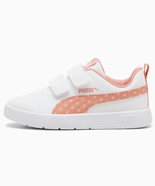 プーマワン PUMA/プーマ キッズ スニーカー 白 ホワイト ベルクロ コート