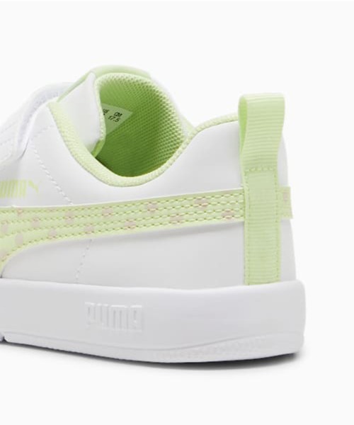 PUMA/プーマ キッズ スニーカー 白 ホワイト ベルクロ コート