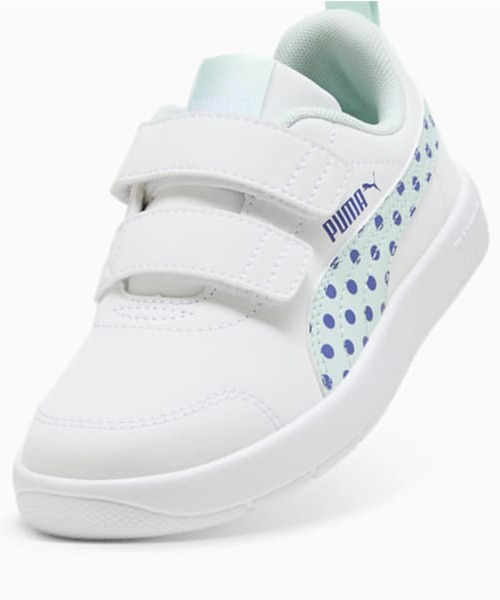 Kids 様 白 PUMA/プーマ キッズ スニーカー 白 ホワイト ベルクロ コート