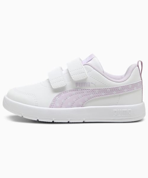 PUMA/プーマ キッズ スニーカー 白 ホワイト ベルクロ コート