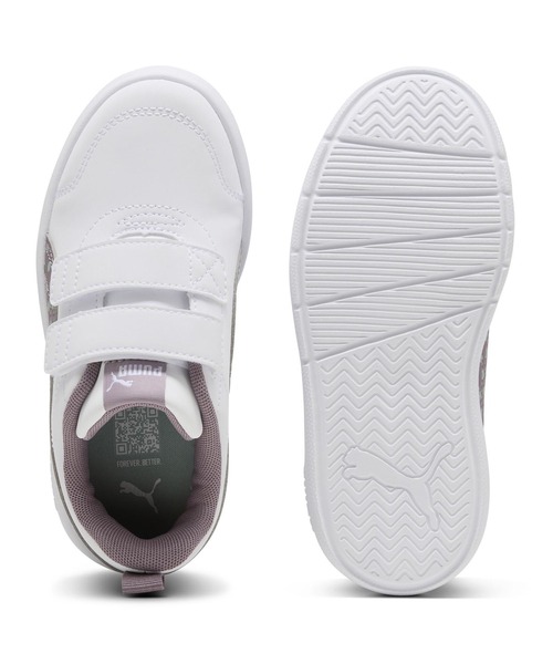 PUMA(プーマ)の「PUMA プーマ コートフレックス V3 DOTTY V PS 398758(スニーカー・キッズ・ホワイト×パープル/ホワイト×ライトピンク/ホワイト×ブルー/ホワイト系その他/ホワイト系その他2・21.0cm/20.0cm/19.0cm/18.0cm/17.0cm)」の8枚目の写真