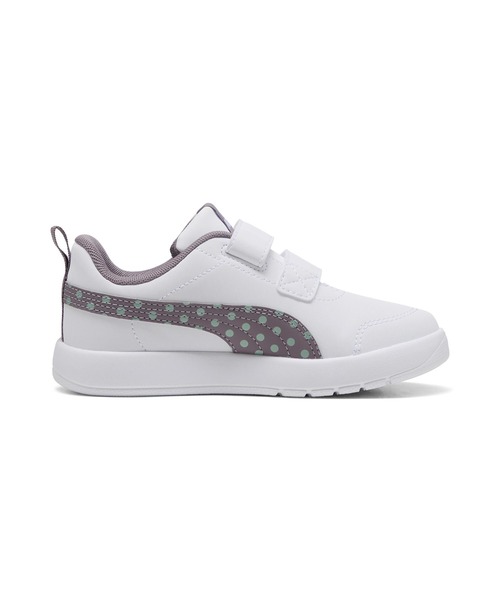 PUMA(プーマ)の「PUMA プーマ コートフレックス V3 DOTTY V PS 398758(スニーカー・キッズ・ホワイト×パープル/ホワイト×ライトピンク/ホワイト×ブルー/ホワイト系その他/ホワイト系その他2・21.0cm/20.0cm/19.0cm/18.0cm/17.0cm)」の7枚目の写真