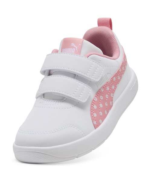 PUMA(プーマ)の「PUMA プーマ コートフレックス V3 DOTTY V PS 398758(スニーカー・キッズ・ホワイト×パープル/ホワイト×ライトピンク/ホワイト×ブルー/ホワイト系その他/ホワイト系その他2・21.0cm/20.0cm/19.0cm/18.0cm/17.0cm)」の14枚目の写真