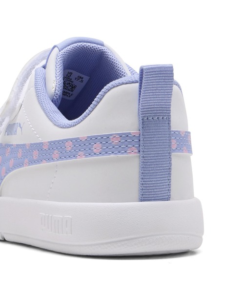 PUMA(プーマ)の「PUMA プーマ コートフレックス V3 DOTTY V PS 398758(スニーカー・キッズ・ホワイト×パープル/ホワイト×ライトピンク/ホワイト×ブルー/ホワイト系その他/ホワイト系その他2・21.0cm/20.0cm/19.0cm/18.0cm/17.0cm)」の20枚目の写真