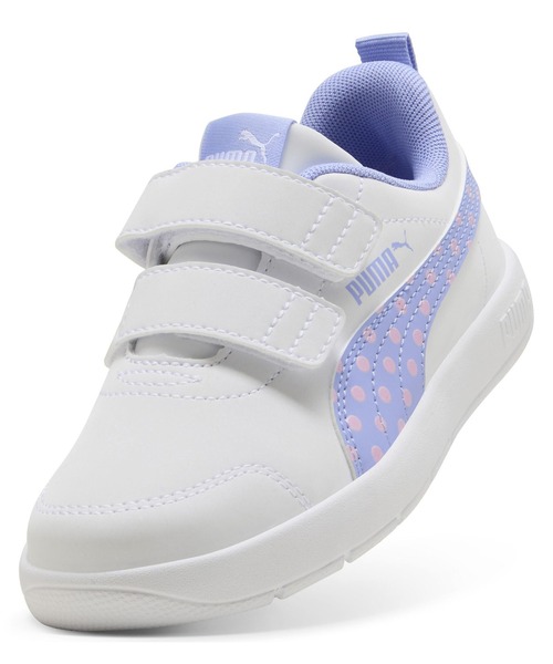 PUMA(プーマ)の「PUMA プーマ コートフレックス V3 DOTTY V PS 398758(スニーカー・キッズ・ホワイト×パープル/ホワイト×ライトピンク/ホワイト×ブルー/ホワイト系その他/ホワイト系その他2・21.0cm/20.0cm/19.0cm/18.0cm/17.0cm)」の19枚目の写真