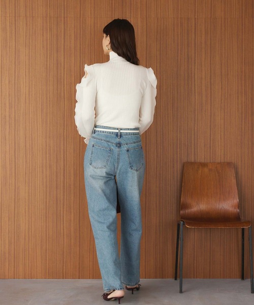 ローライズワイドストレートデニムパンツ（デニムパンツ）｜Edit