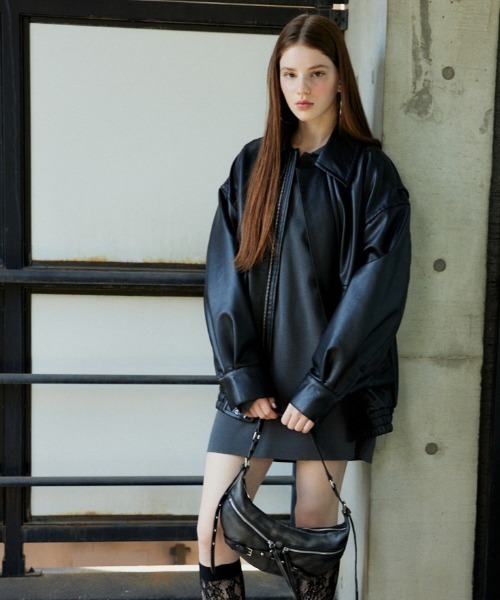 セール】COLLAR KNIT S/OP カラー ニット ショートワンピース