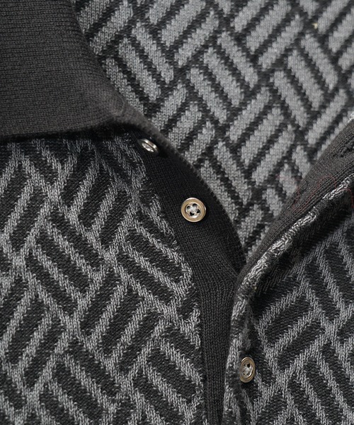 SOMEDIFF(サムディフ)の「【SOMEDIFF】 変わり編みサマーニットポロシャツ メンズ 半袖ポロ シャツ 春服(ポロシャツ・メンズ・ブラック/ベージュ/ベージュ系/ブラック系・M/L/XL)」の9枚目の写真