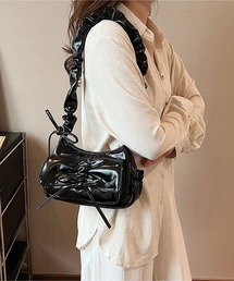 2WAYギャザー紐リボンショルダーバッグ