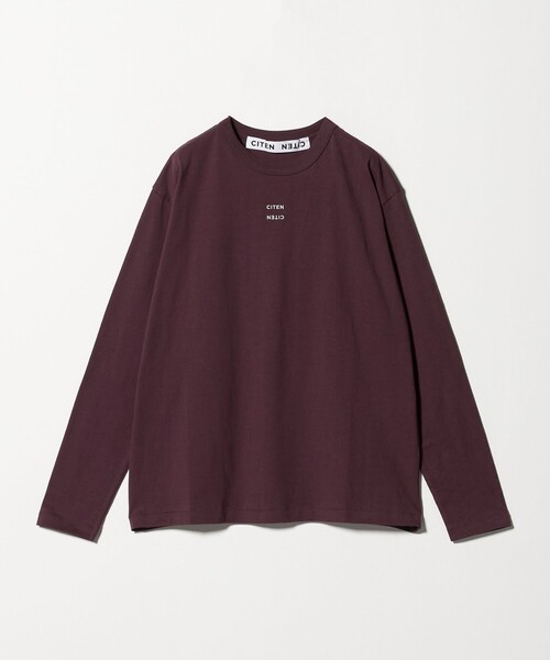 CITEN（シテン）の「＜CITEN＞ロゴロンT（Tシャツ/カットソー・レディース・シャーベット/ブラック/ベージュ/ホワイト/ネイビー/ライトグレー/ダークブラウン/ワイン/ダークグリーン・FREE）」の4枚目の写真