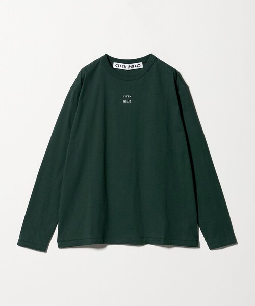 tシャツ ロゴロンTEE レディース ロゴロンT ロンT レディース トップス Tシャツ 長袖 綿・(100