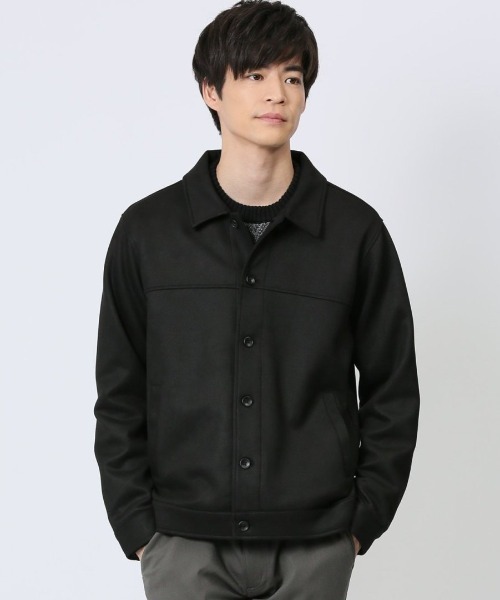 TAKA-Q（タカキュー）の「【ストレッチ】タカキュー トラッカージャケット（カーディガン/ボレロ・メンズ・ブラック/グレー系その他2・MEDIUM/LARGE/X-LARGE）」の2枚目の写真