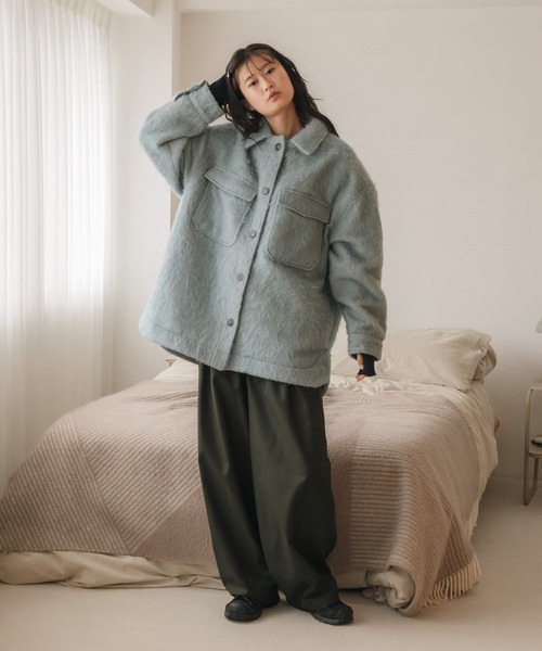 original】【サイズ展開あり】3タックツイルワイドスラックスパンツ