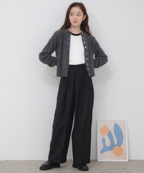original】【サイズ展開あり】3タックツイルワイドスラックス