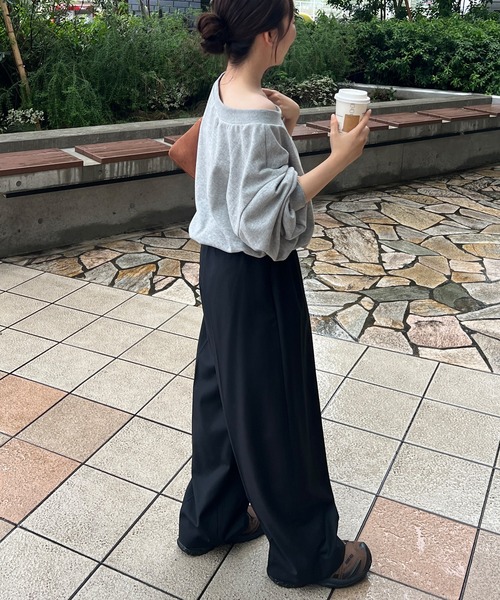 ふく　パンツ2点セット セール】【SETUP7】Two Tuck Wide Pant ツータックワイドパンツ