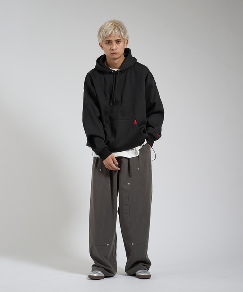 CARPET COMPANY パーカー L 2021 ドローコード入り kutir（クティール）の「RUBBER LOGO DRAW CODE DOUBLE ZIP