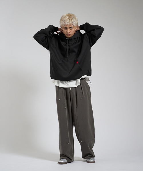 kutir（クティール）の「ドローコードピスデザインフーディー（パーカー・メンズ・ネイビー/杢グレー/ブラック・MEDIUM/LARGE）」の4枚目の写真