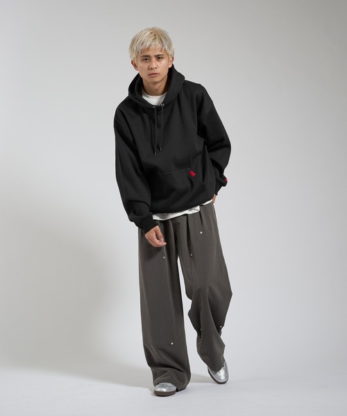 kutir（クティール）の「ドローコードピスデザインフーディー（パーカー・メンズ・ネイビー/杢グレー/ブラック・MEDIUM/LARGE）」の7枚目の写真