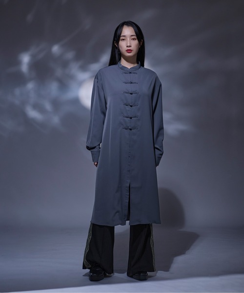 &ellecy(アンドエルシー) ロングチャイナシャツ Ellno Loset（エルノロゼット）の「ロングチャイナシャツ（シャツ
