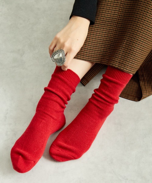 FALKE（ファルケ）の「[FALKE/ファルケ] COSY WOOL カシミヤ混ショートソックス（ソックス/靴下・レディース・ライトグレー/グリーン/レッド/オフホワイト/オリーブ・35-38）」の5枚目の写真