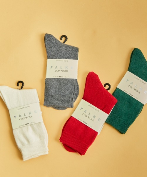 FALKE（ファルケ）の「[FALKE/ファルケ] COSY WOOL カシミヤ混ショートソックス（ソックス/靴下・レディース・ライトグレー/グリーン/レッド/オフホワイト/オリーブ・35-38）」の12枚目の写真