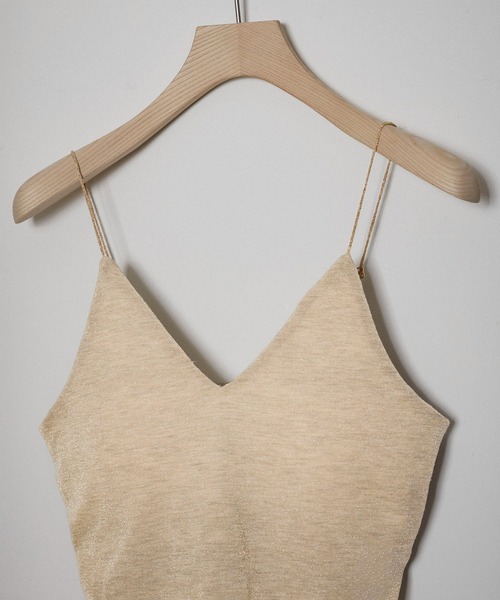 SALON adam et rope'（サロン アダム エ ロペ）の「スパークルラメカップ付きVネックキャミ（キャミソール・レディース・ゴールド/シルバー・FREE）」の20枚目の写真