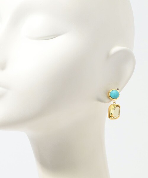 lizzie fortunato jewels（リジーフォルトゥナート）の「LIZZIE FORTUNATO MINI LUSH ピアス（ピアス（両耳用）・レディース・ターコイズブルー・FREE）」の5枚目の写真