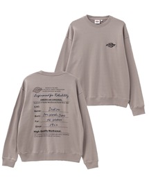 【Dickies】裏毛刺繍 バックロゴ クルーネックトレーナー