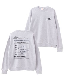 【Dickies】裏毛刺繍 バックロゴ クルーネックトレーナー