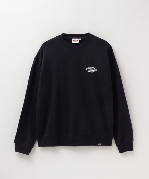 【Dickies】ロゴ スウェット トレーナー ブラック / 送料無料 Dickies ディッキーズ ワンポイントロゴワッペン スウェット