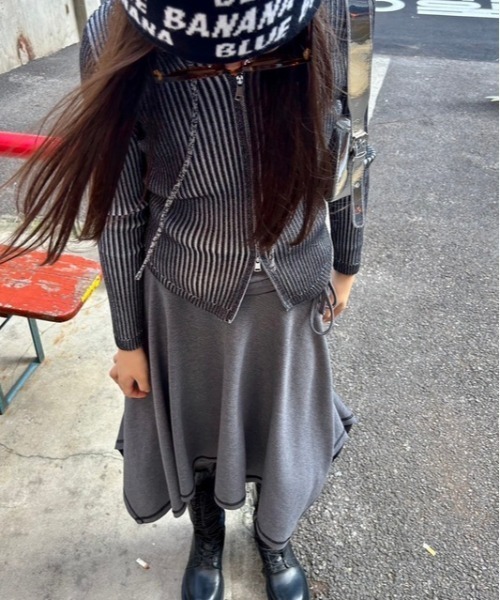 ipugo(イプゴ)の「ipugo/イプゴ ニットフードパーカー 冬服(ニット/セーター・レディース・ブラウン/チャコール・FREE)」の13枚目の写真
