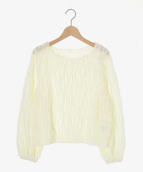 le.coeur blanc（ルクールブラン）の「ウェーブデザインカットソー（Tシャツ/カットソー・レディース・ブラック/オフホワイト・38）」の3枚目の写真