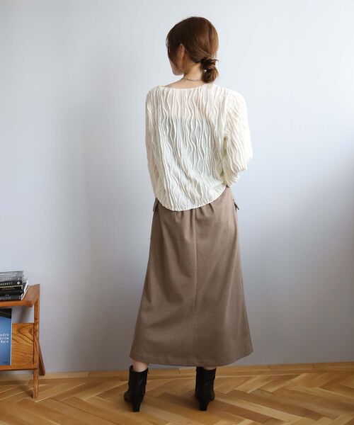 le.coeur blanc（ルクールブラン）の「ウェーブデザインカットソー（Tシャツ/カットソー・レディース・ブラック/オフホワイト・38）」の14枚目の写真