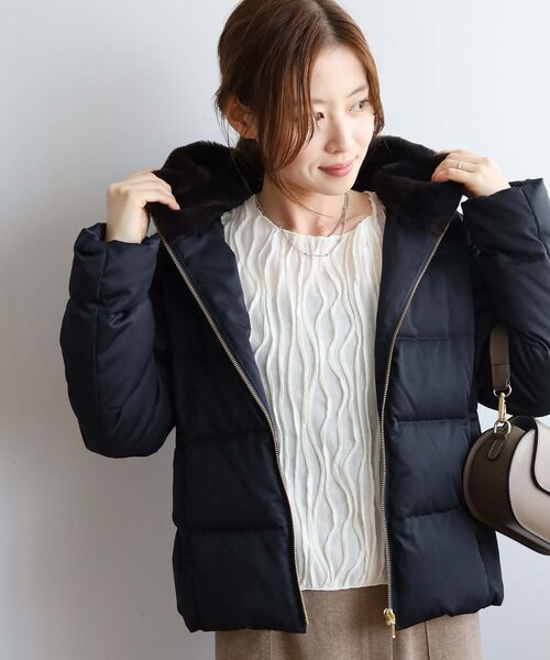 le.coeur blanc（ルクールブラン）の「ウェーブデザインカットソー（Tシャツ/カットソー・レディース・ブラック/オフホワイト・38）」の21枚目の写真