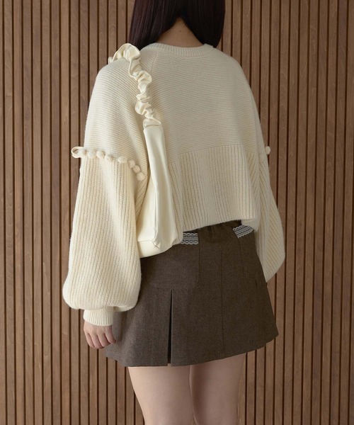 Ambre Neige（アンブルネージュ）の「ポンポンニットカーディガン/WEB