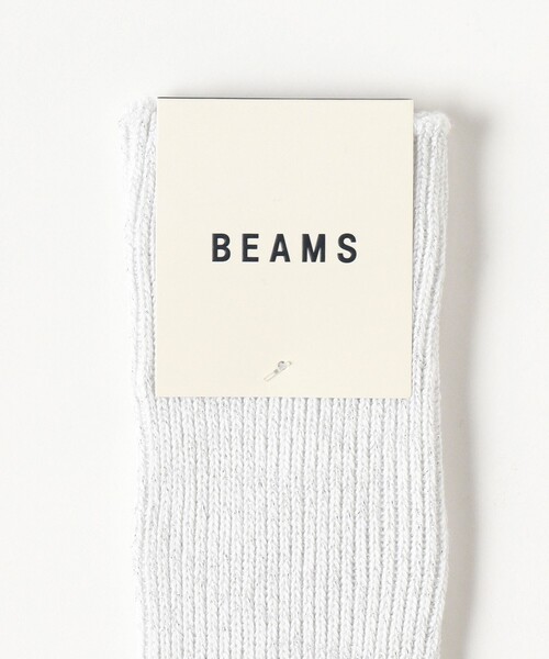 BEAMS(ビームス)の「ラメ クルー ソックス(ソックス/靴下・メンズ・ネイビー/ホワイト/ブラック/インディゴブルー・ONE SIZE)」の5枚目の写真