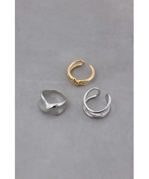 AZUL by moussy（アズールバイマウジー）の「マルチ3連リングセット（リング・レディース・その他2/マルチ・FREE）」の3枚目の写真