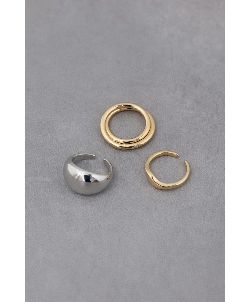 AZUL by moussy（アズールバイマウジー）の「マルチ3連リングセット（リング・レディース・その他2/マルチ・FREE）」の8枚目の写真