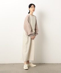 裏毛 ラグランスリーブ ワンピース