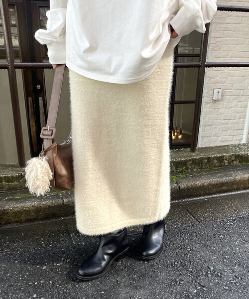 【セール】[mline]フェザーニットスカート（スカート）｜mline（エムライン）
