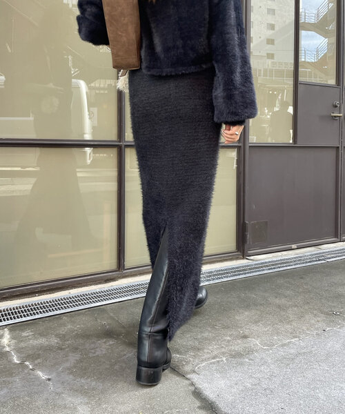 【セール】[mline]フェザーニットスカート（スカート）｜mline（エムライン）