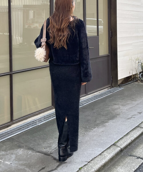 【セール】[mline]フェザーニットスカート（スカート）｜mline（エムライン）