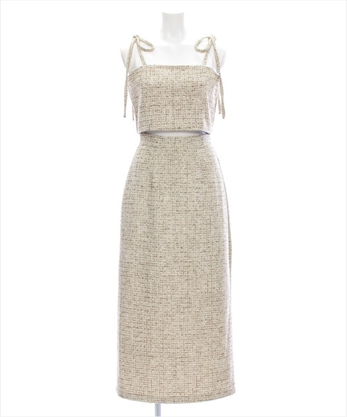 clear（クリア）の「【低身長サイズ有】ツイードビスチェ＆スカートセットアップ[大人 綺麗目 骨格ストレート] ≪2025SS新作≫（ワンピース・レディース・ベージュ/ブラック・F/XS）」の18枚目の写真