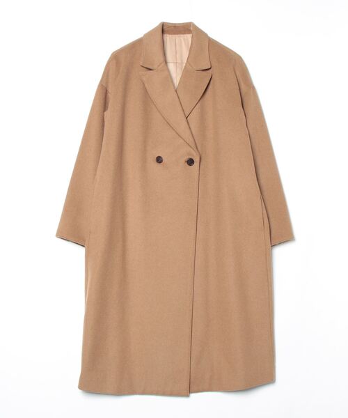 K.T KIYOKO TAKASE（キヨコタカセ）の「リサイクルウールビーバー ロングチェスターコート（チェスターコート・レディース・トップグレー/ブラック/キャメル・11号/9号）」の3枚目の写真